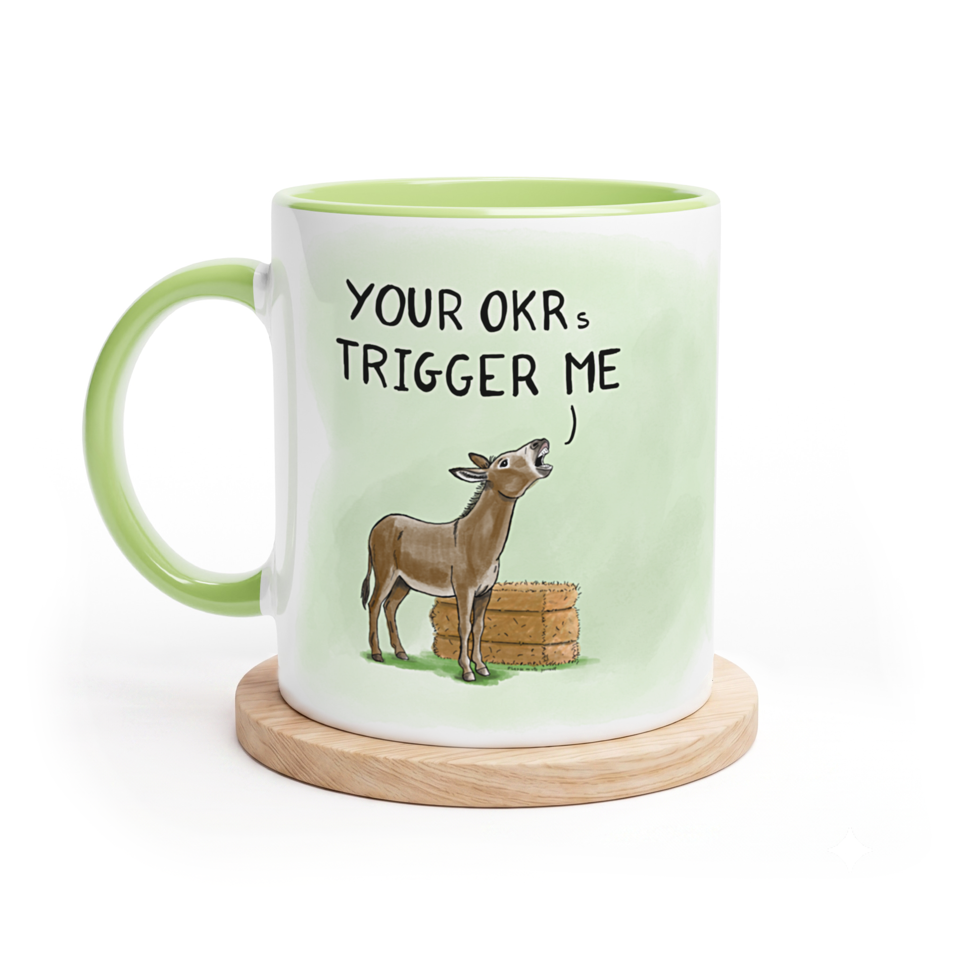 Your OKRs trigger me mug, right-handed, view 1